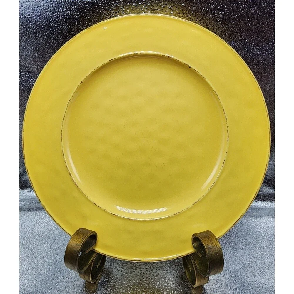 Pier 1 Martillo Mango Stoneware Dinner Plates (Set Of 4) READ!!!!!!!